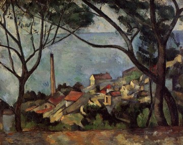 The Sea at l Estaque Paul Cezanne Beach Oil Paintings